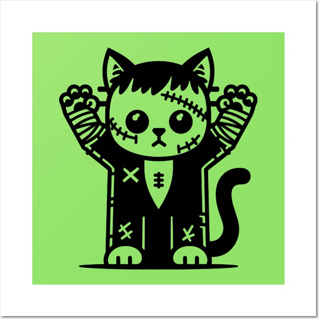 Frankenstein Cat Wall Art by KayBee Gift Shop